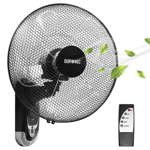 Duronic FN55 BK Wentylator wiatrak ścienny czarny