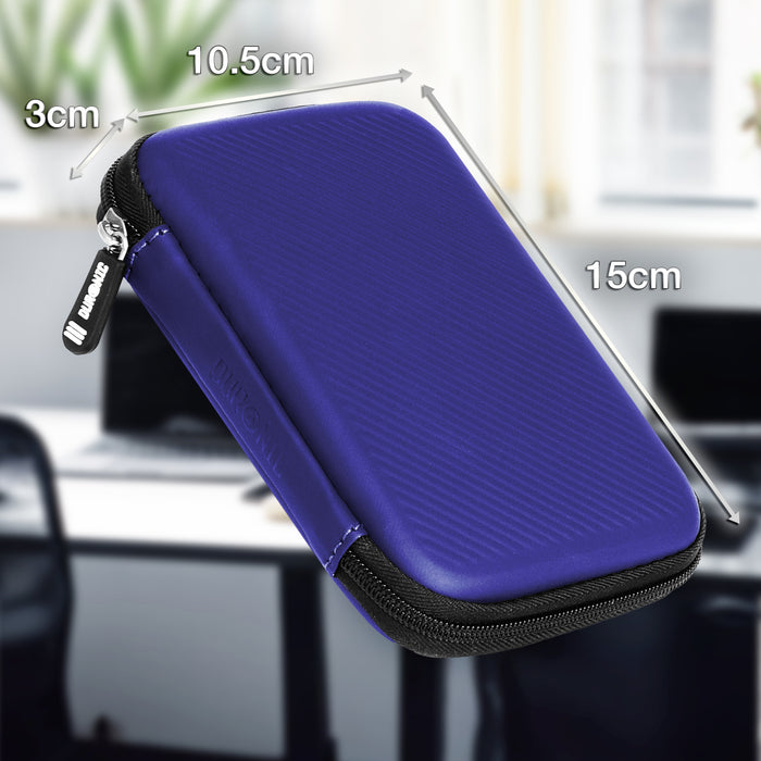 Duronic HDC2 VT Etui na dysk twardy i kable fioletowe EVA wymiary: 15 x 10,5 x 3 cm