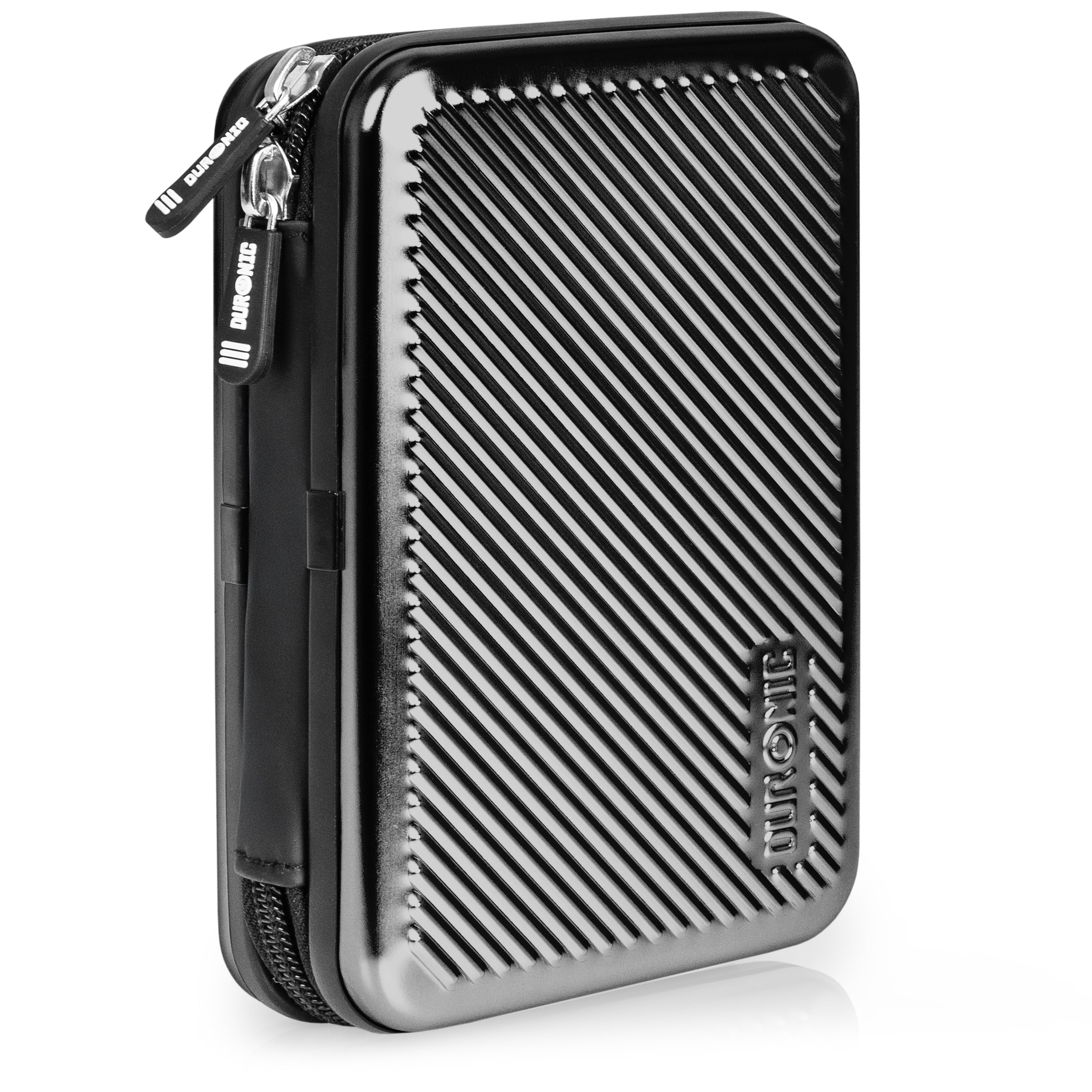 Duronic HDC3 BK Etui na dysk twardy i kable czarny aluminiowy na zamek