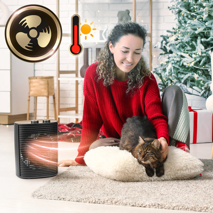 Duronic HV32 BK Termowentylator czarny farelka do podgrzewania pomieszczeń