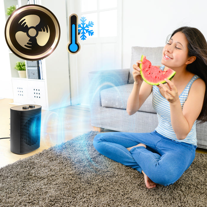 Duronic HV32 BK Termowentylator czarny farelka tryb wentylatora