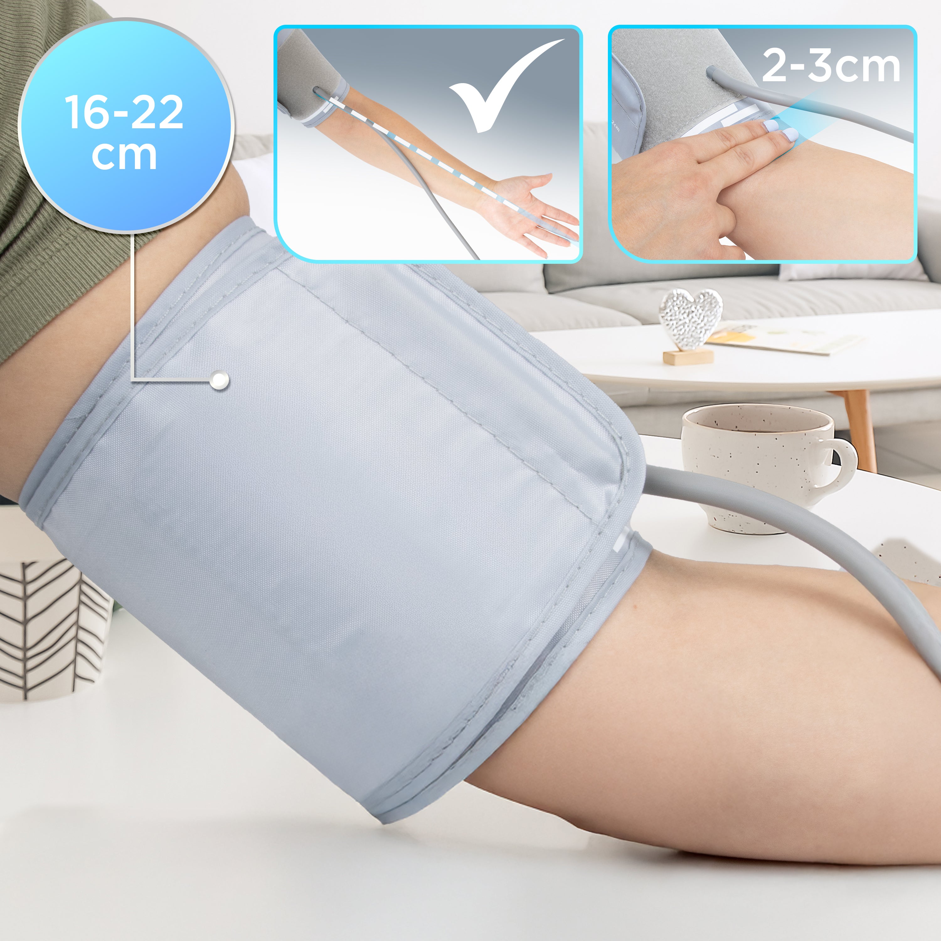 Duronic KIDS CUFF Dodatkowy mankiet do ciśnieniomierza dla dzieci mankiet 16-22 cm, mierzyć 2-3 cm nad zgięciem, przewód wyprostowany