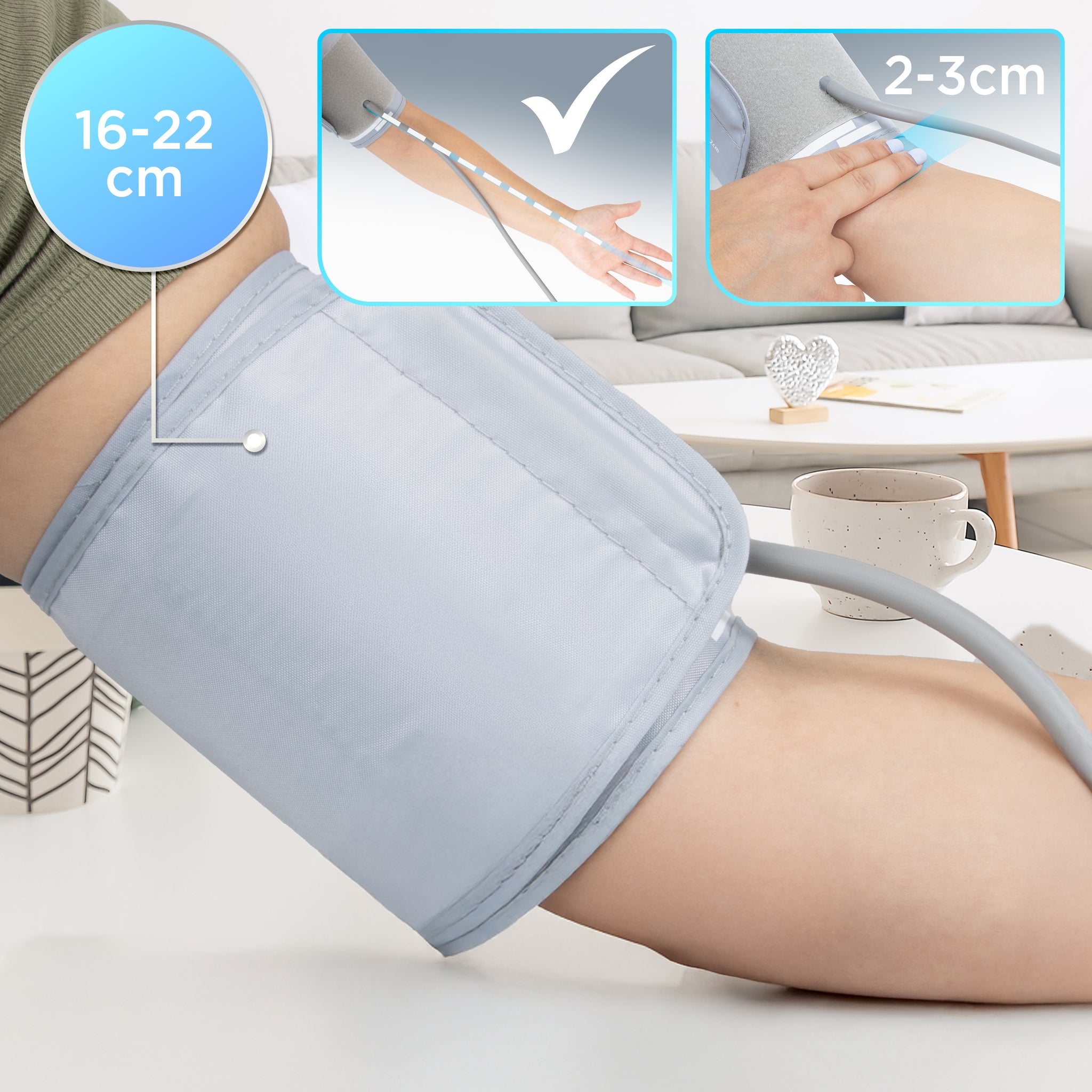 Duronic KIDS CUFF Dodatkowy mankiet do ciśnieniomierza dla dzieci mankiet 16-22 cm, mierzyć 2-3 cm nad zgięciem, przewód wyprostowany