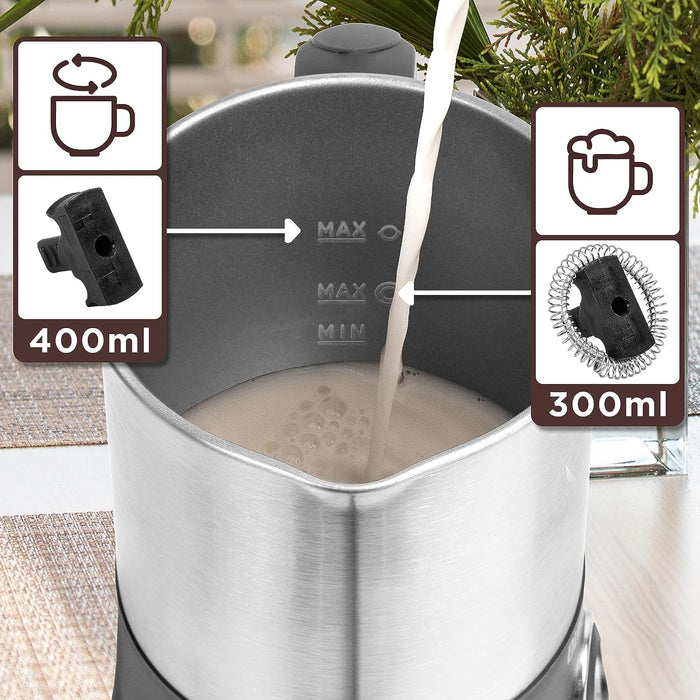 Duronic MF300 spieniacz do mleka maksymalna pojemność: do spieniania 300 ml, do mieszania 400 ml