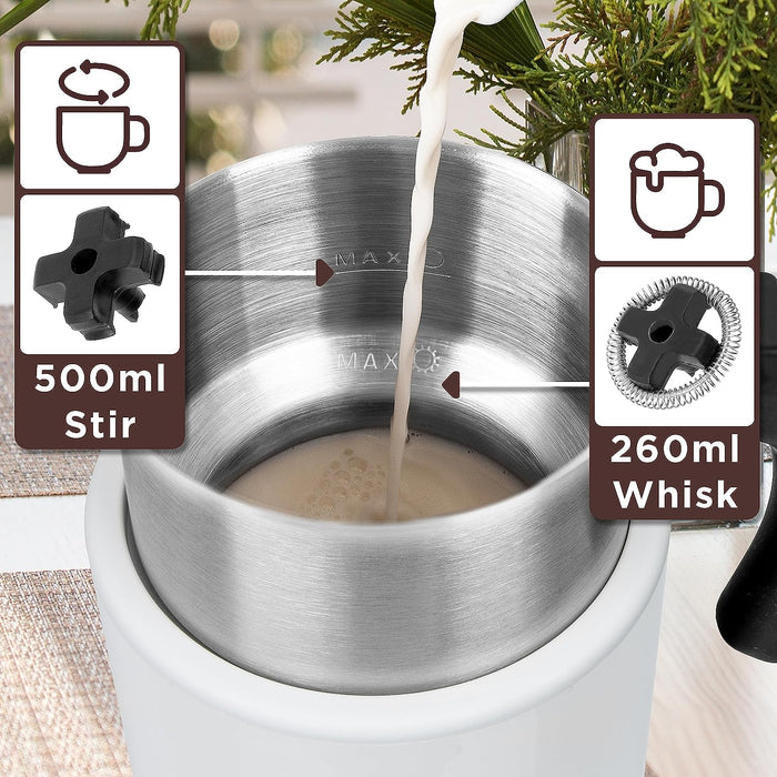 Duronic MF500 spieniacz do mleka maksymalna pojemność: do spieniania 260 ml, do mieszania 500 m