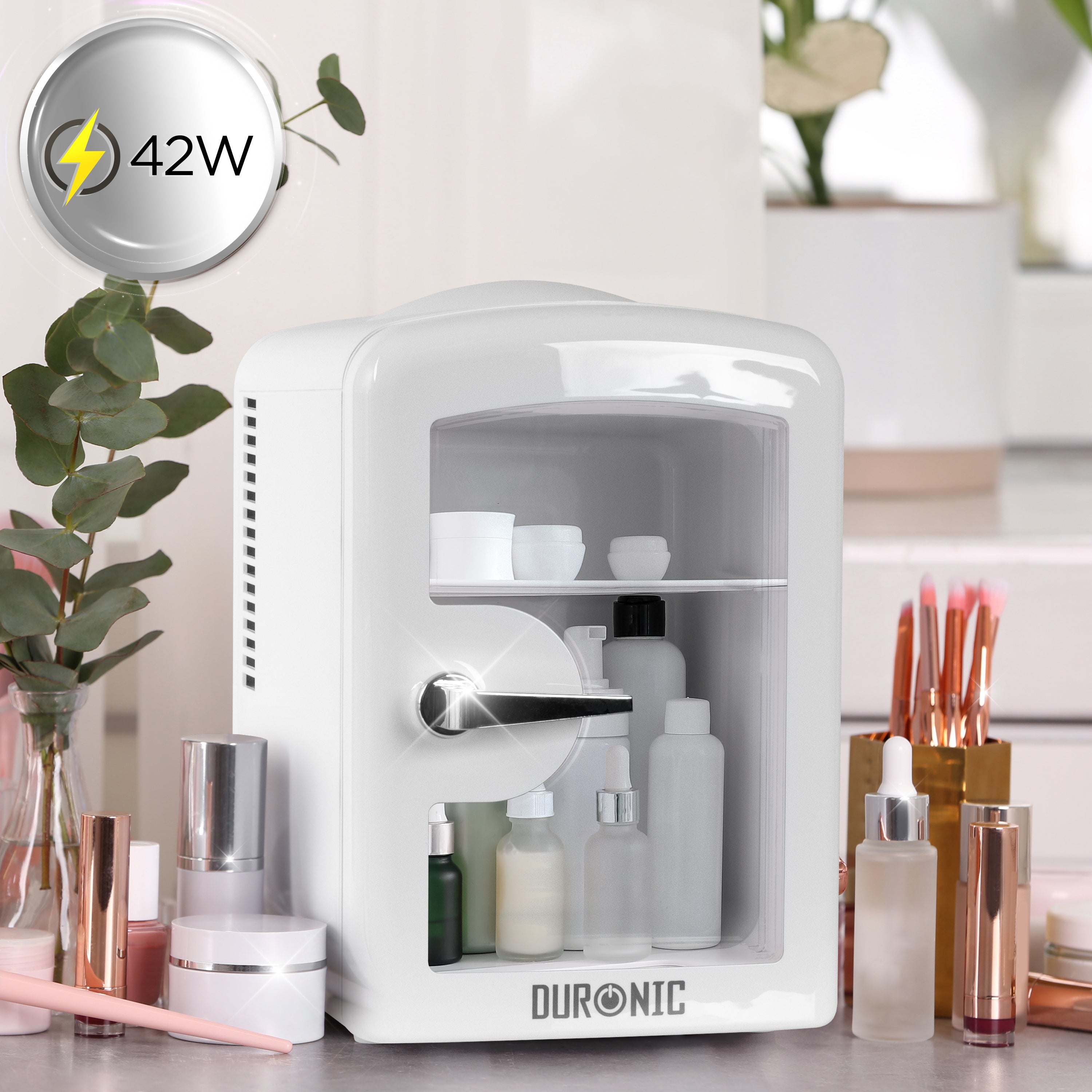 Duronic MFW4 WE Biała Mini lodówka 42W, przechowywanie leków lub kosmetyków