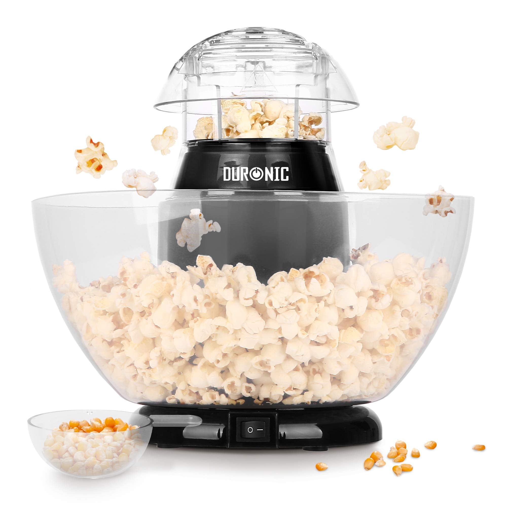 Duronic POP50 BK czarna maszynka do popcornu z misą 