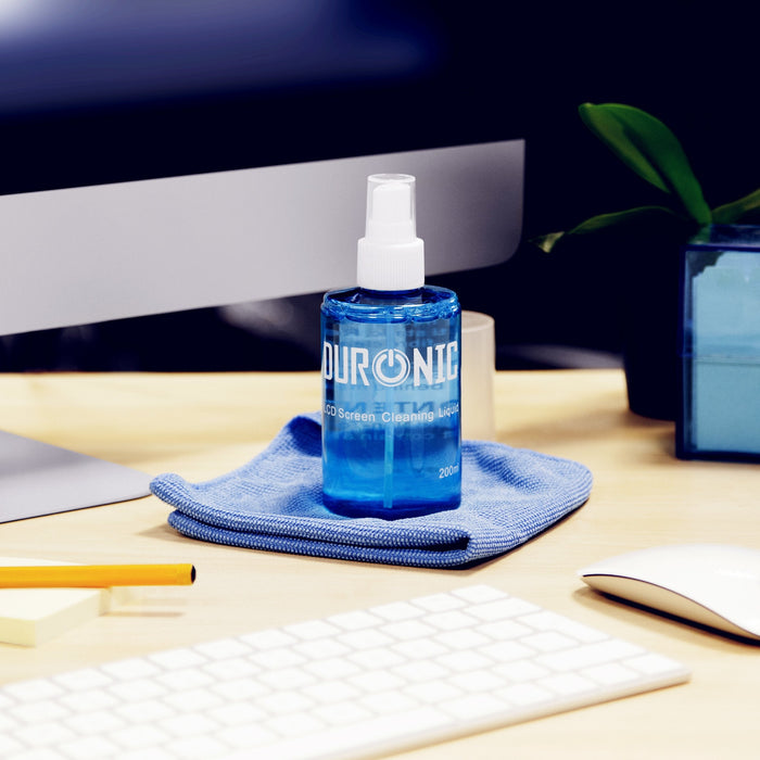 Duronic SCK102 Spray do czyszczenia monitorów i innych ekranów butelka bez nakrętki i ściereczki