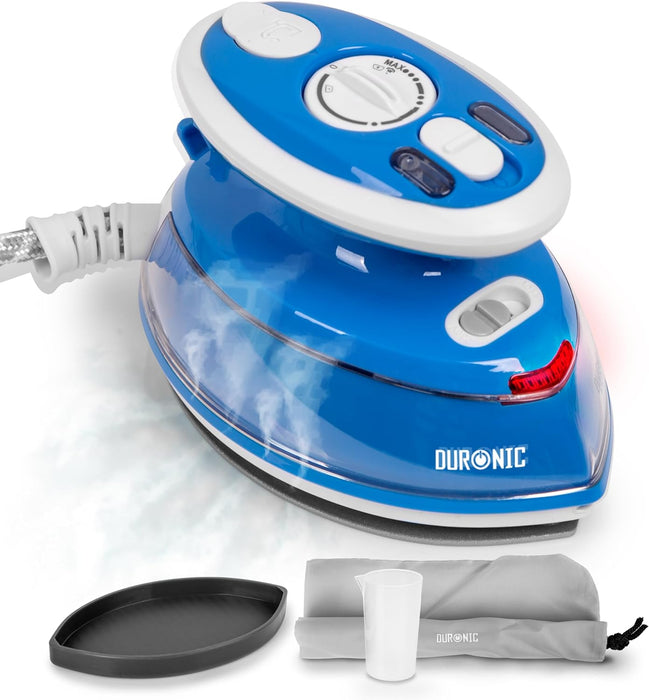 Duronic SI3 BE Niebieskie żelazko turystyczne mini żelazko 400W 