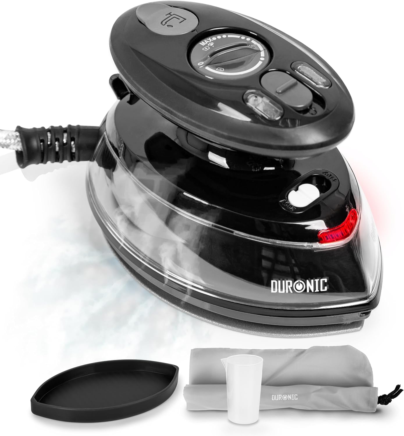 Duronic SI3 BK Czarne żelazko turystyczne mini żelazko 400W 