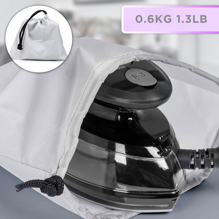 Duronic SI3 BK Żelazko turystyczne mini żelazko waga do 0,6 kg, pokrowiec do schowania żelazka