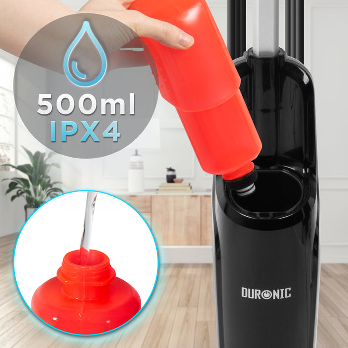 Duronic STM15 BK Elektryczny mop parowy zbiornik o pojemności 500 ml, IPX4
