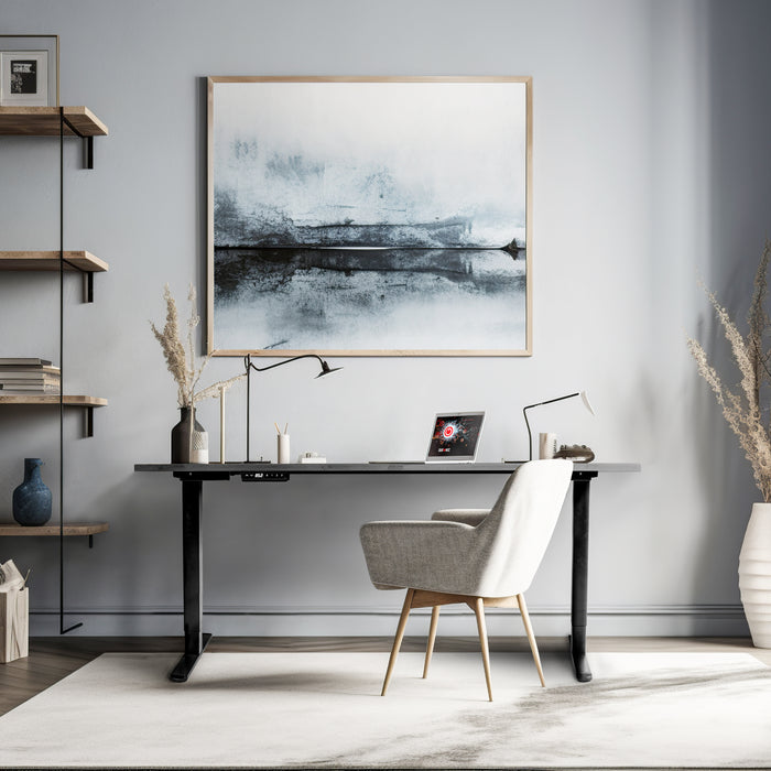 Duronic TT160 GY Blat do biurka z elektryczną regulacją wysokości z MDF 160 x 60 cm Kolor: szary | biurko stój-siedź miksuj i łącz blat i rama | wygodne ergonomiczne biurko prostokątne