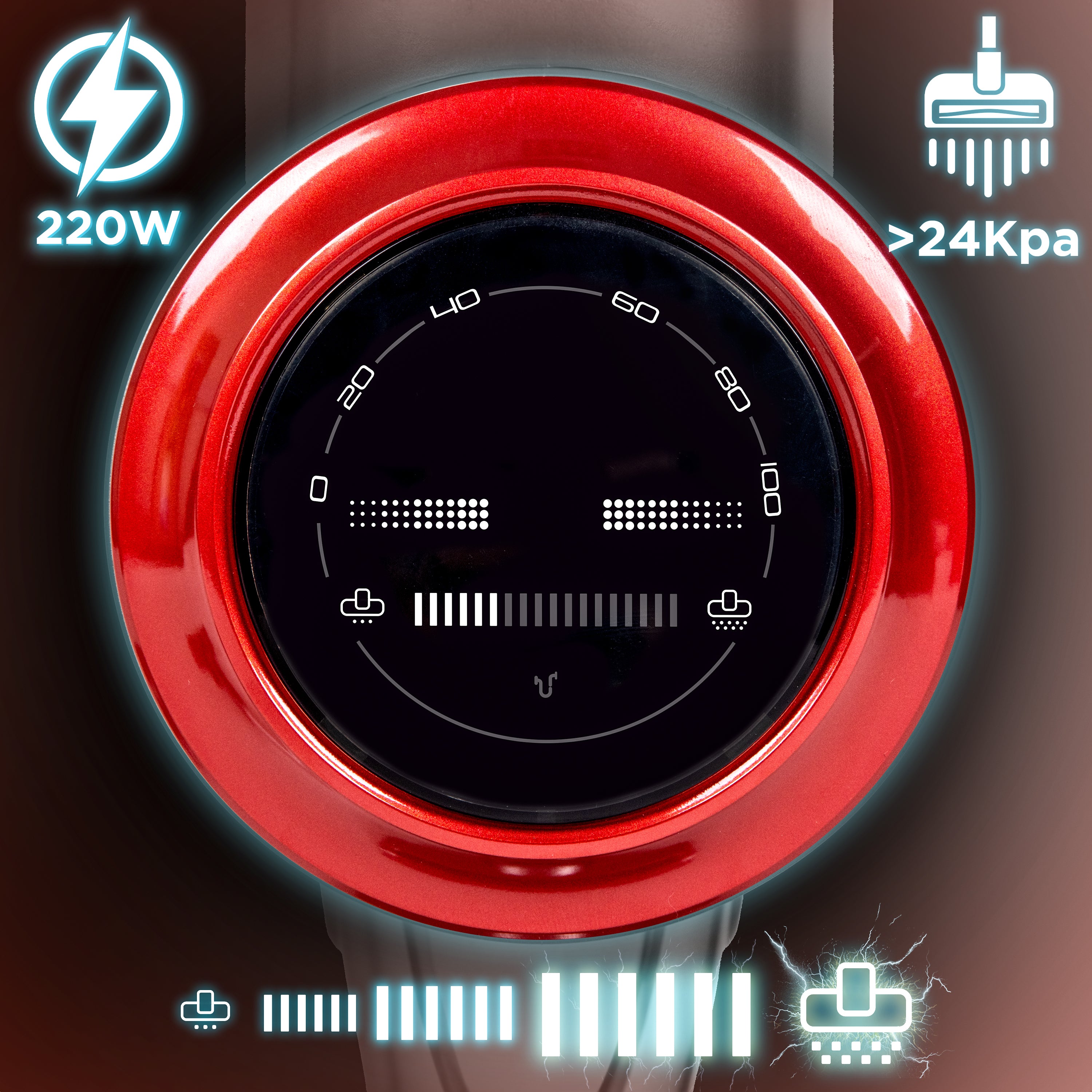 Duronic VC24 Odkurzacz pionowy bezprzewodowy akumulatorowy 2w1 odkurzacz stojący + odkurzacz ręczny samochodowy 220W 1 bateria | do podłóg drewnianych, laminowanych, parkietów | regulacja mocy ssania