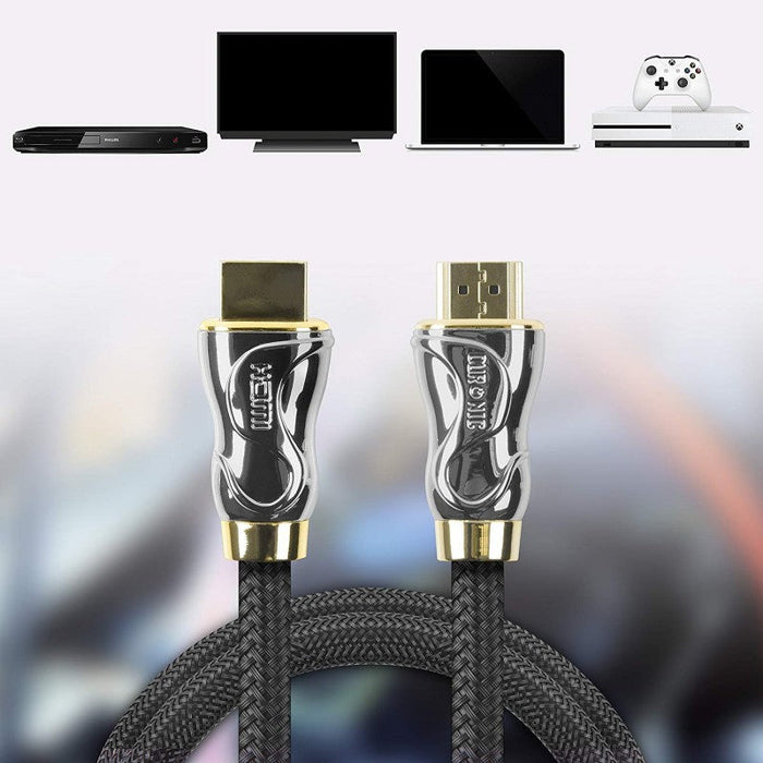 Duronic HDC04 / 1,5m kabel HDMI 1,5 m przewód 2.0  | kino domowe | złączki z 24-karatowego złota | wysoka wydajność