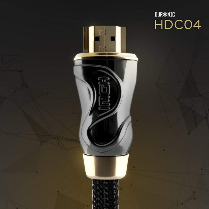 Duronic HDC04 2m kabel HDMI  2m przewód 4K UHD   | kino domowe | złączki z 24-karatowego złota | wysoka wydajność