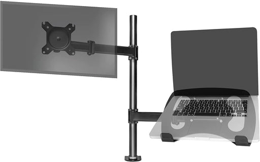 Duronic DM25L1X1 Uchwyt do monitora i laptopa 8kg | VESA 75 lub VESA 100 | wieszak | ramię | uchwyt do laptopa | podstawka do laptopa i monitor | stojak | regulacja monitora | komponenty stalowe | 13-27"