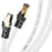 Duronic CAT8 WE 0,5m Kabel sieciowy S/FTP biały transmisja 40GB skrętka LAN pachcord