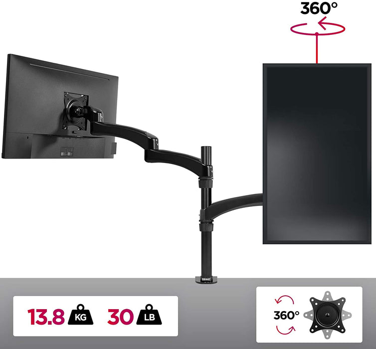 Duronic DM451X3 Uchwyt biurkowy do monitora 13 kg