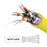 Duronic CAT8 YW 1,5 m Kabel sieciowy LAN żółty S/FTP Ethernet transmisja 40GB skrętka pachcord