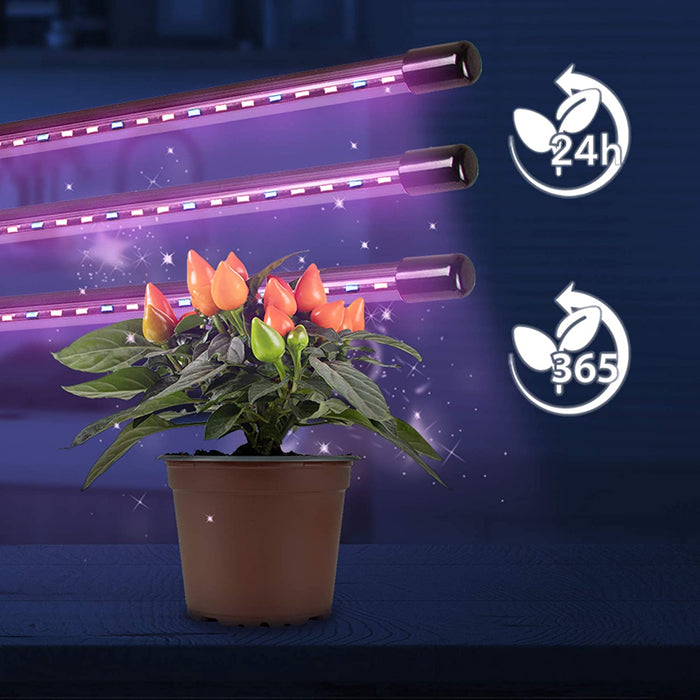 Duronic GLC36 Lampa LED dla roślin USB doświetlanie pełne spektrum światła 18 LEDów (czerwone i niebieskie), klips do montażu