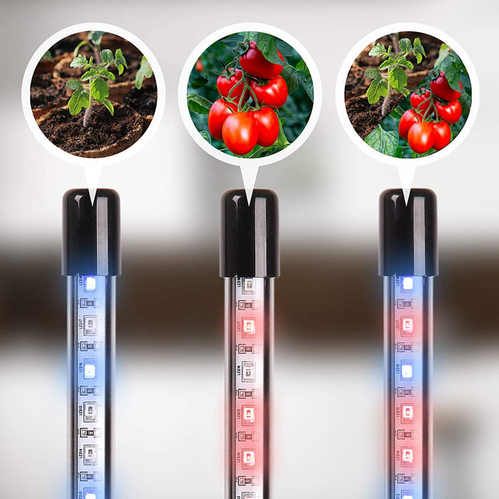 Duronic GLC12 Lampa LED dla roślin USB doświetlanie pełne spektrum światła 18 LEDów (czerwone i niebieskie), klips do montażu
