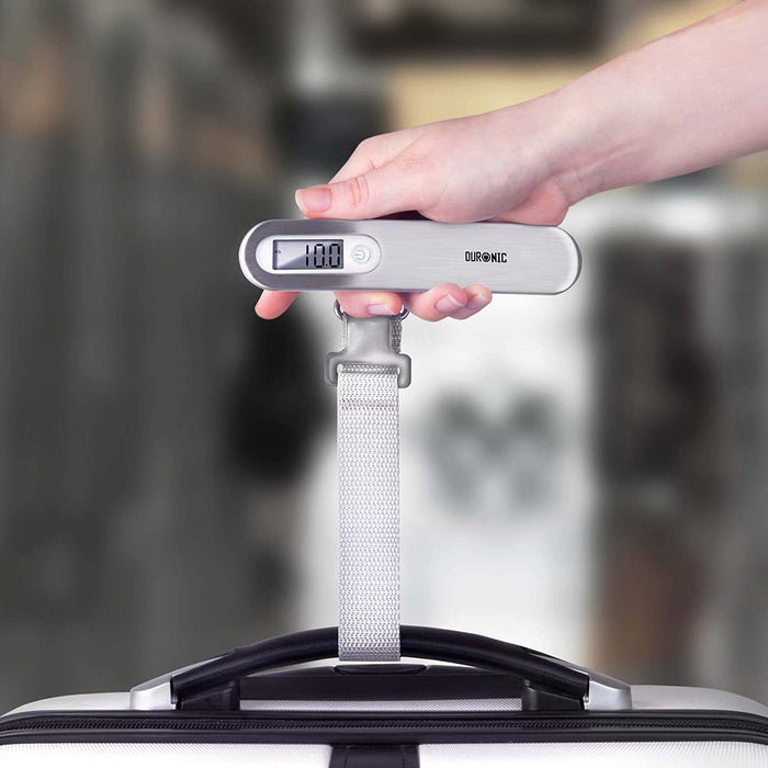 Duronic LS1013 Waga bagażowa elektroniczna 50kg | wakacje| podróże | lotnisko | bagaż | elektroniczny wyświetlacz | waga wędkarska | biały kolor