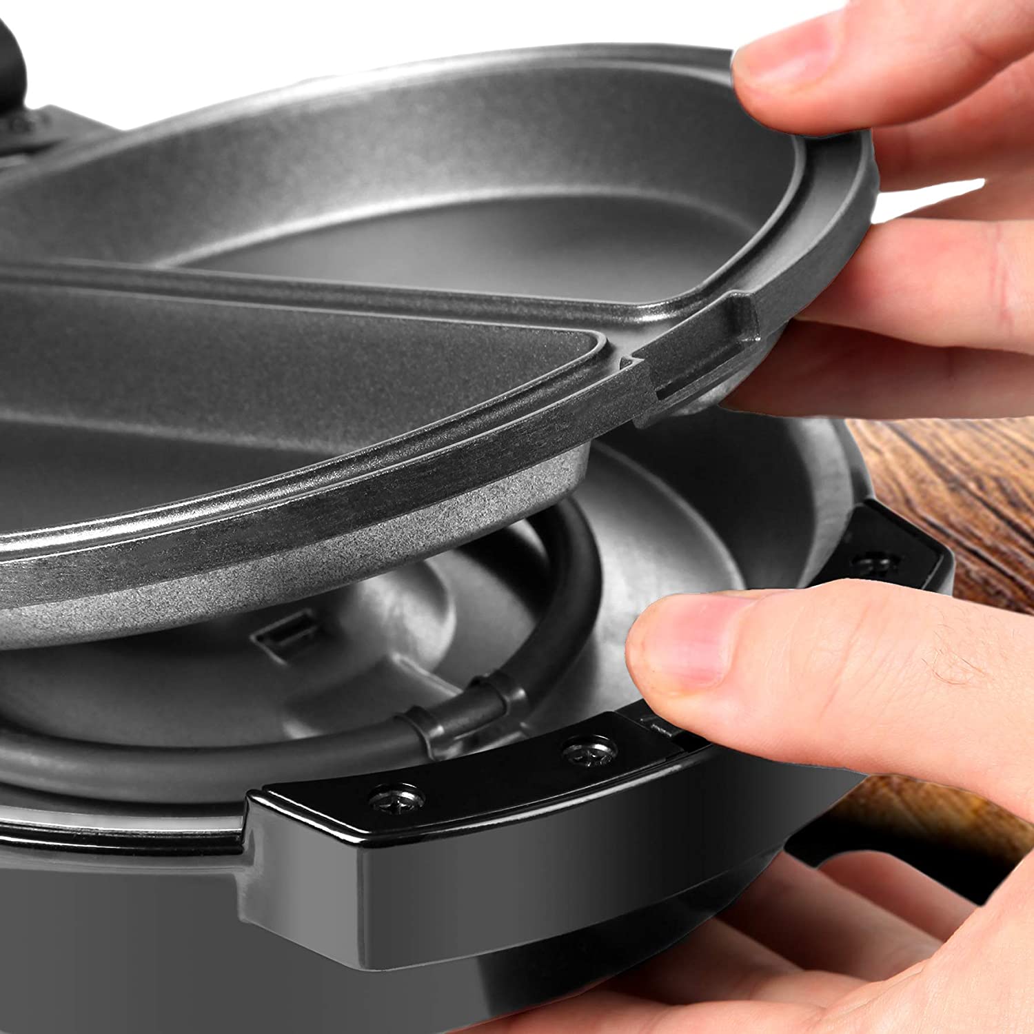 Duronic OM60 Urządzenie do omletów omleciarka 600W wyjmowane talerze