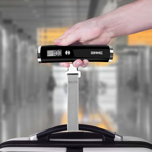 Duronic LS1008 BK Waga bagażowa elektroniczna 50kg  | wakacje | podróże | lotnisko| bagaż | elektroniczny wyświetlacz | waga wędkarska