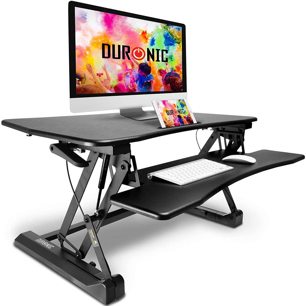 Duronic DM05D2 Podnośnik praca siedząca - stojąca biurko do pracy na stojąco podnośnik do laptopa stacja robocza