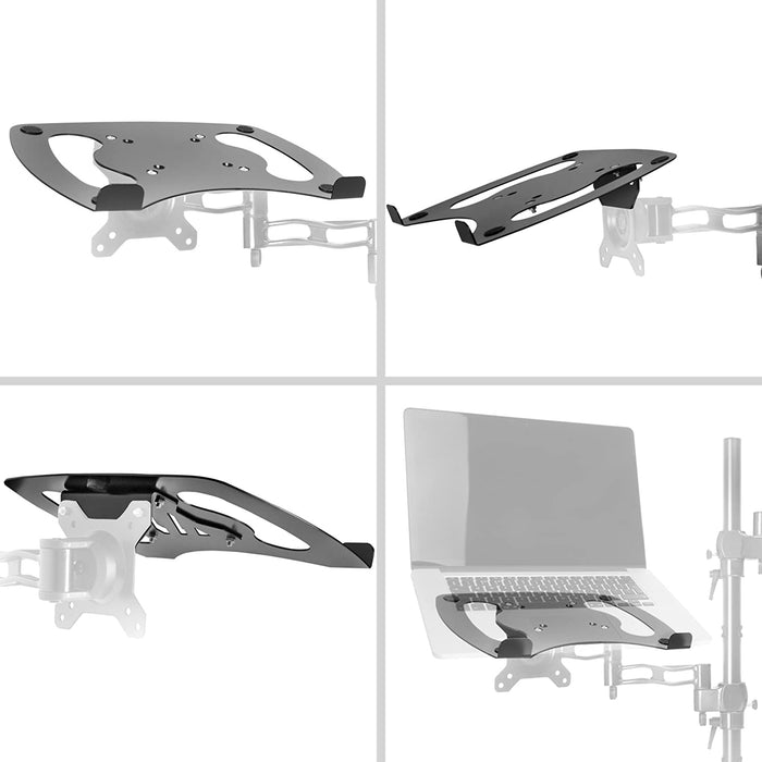 Duronic DML1 BK Podstawka pod laptop do uchwytów DM35 | podstawka| Uchwyt | VESA 75 lub VESA 100 | wieszak ramię | stojak | regulacja monitora