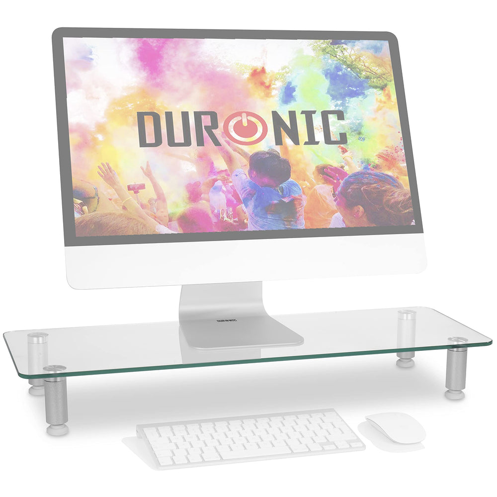 Duronic DM052-3 Podstawka pod monitor telewizor TV szklana podstawa przezroczysta do 20 kg 70x 24 cm