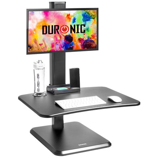 Duronic DM05D14 Podnośnik praca siedząca - stojąca | uchwyt monitora i klawiatury | biurko do pracy na stojąco | stacja robocza