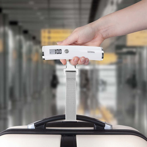 Duronic LS1008 WE Waga bagażowa elektroniczna 50kg | wakacje | podróże | lotnisko | bagaż | czarna | elektroniczny wyświetlacz