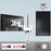 Duronic DM352 WE Uchwyt do dwóch monitorów biały | VESA 75 lub 100 | harmonijkowy| wieszak ramię | maks. 8 kg | na 2 monitory |stojak | regulacja monitora | stop aluminium | srebrny