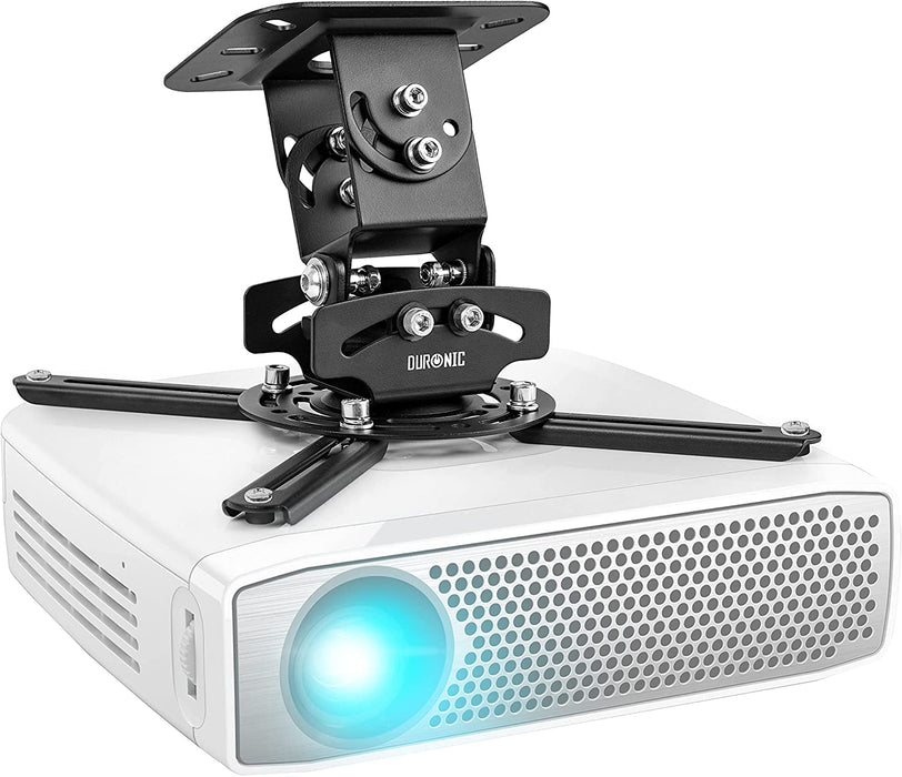 Duronic PB03XB Uchwyt projektora sufitowy ścienny | wieszak | ramię do projektora rzutnika | waga do 13,6kg | czarny | idealny na konferencję, kino domowe, prezentacje