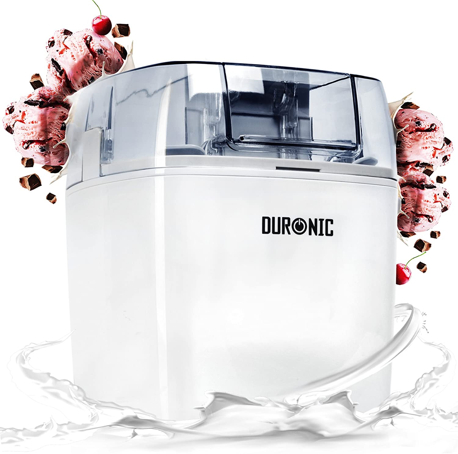 Duronic IM540 Automat do lodów maszyna do lodów | sorbety | wegańskie lody domowe | 1,5 L | bez BPA