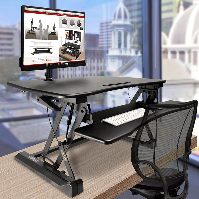 Duronic DM05D3 Nakładka regulująca wysokość biurka do pracy na stojąco i siedząco podnośnik stacja robocza