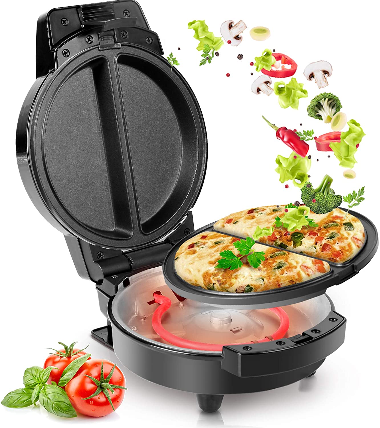 Duronic OM60 Urządzenie do omletów omleciarka 600W wyjmowane talerze