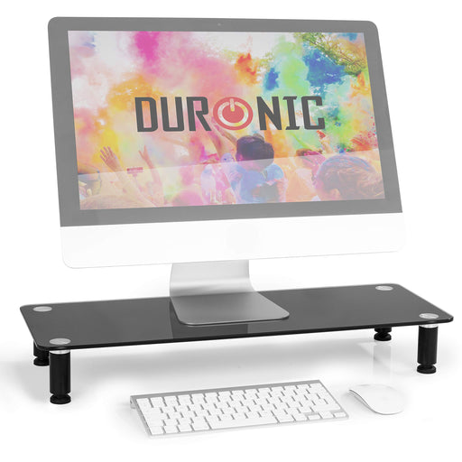 Duronic DM052-4 Podstawka pod monitor telewizor TV  szklana podstawa czarna do 20 kg 70x 24 cm