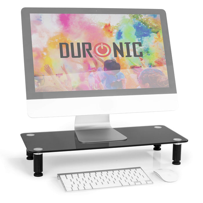 Duronic DM052-2 Podstawka pod monitor telewizor TV szklana podstawa czarna do 20 kg 56 x 24 cm