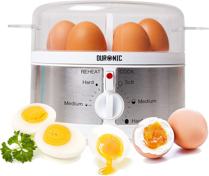 Duronic EB35 Jajowar parowar szybkowar do 7 jajek | jajka na miękko | jajka na twardo | stal nierdzewna | wyłącznik automatyczny