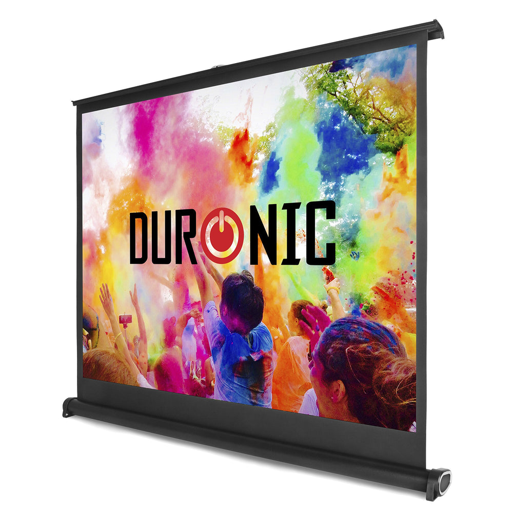 Duronic DPS50 Ekran do projektora przenośny z etui | sala konferencyjna | kino domowe | mata projekcyjna