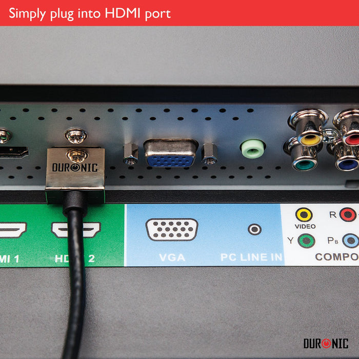 Duronic HDC02 / 3m kabel HDMI 3 m przewód  czarny    | kino domowe | złączki z 24-karatowego złota | wysoka wydajność