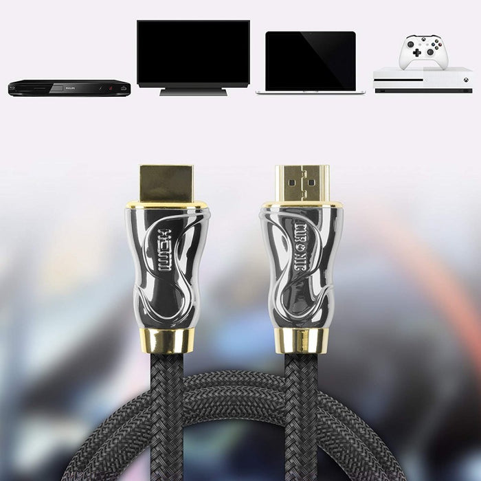 Duronic HDC04 2m kabel HDMI  2m przewód 4K UHD   | kino domowe | złączki z 24-karatowego złota | wysoka wydajność